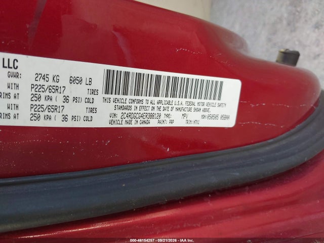 46154257 :رقم المزاد ، 2C4RDGCG4ER388120 vin ، 2014 Dodge Grand Caravan Sxt مزاد بيع