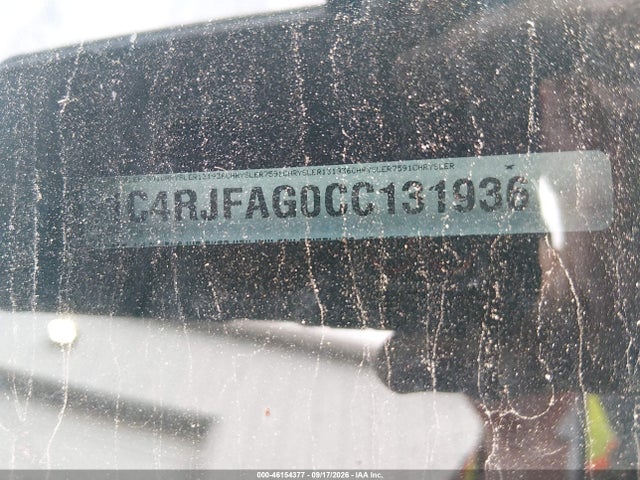 46154377 :رقم المزاد ، 1C4RJFAG0CC131936 vin ، 2012 Jeep Grand Cherokee Laredo مزاد بيع