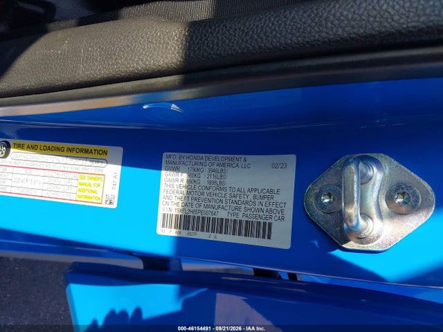 Продаж на аукціоні авто 2023 Honda Civic Sport, vin: 19XFL2H85PE007647, номер лоту: 46154491