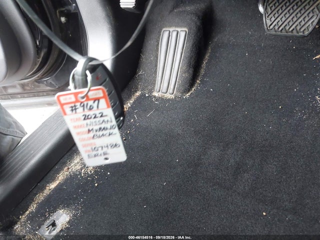 2022 Nissan Murano Sv Fwd მანქანა იყიდება აუქციონზე, vin: 5N1AZ2BJ8NC107486, აუქციონის ნომერი: 46154516