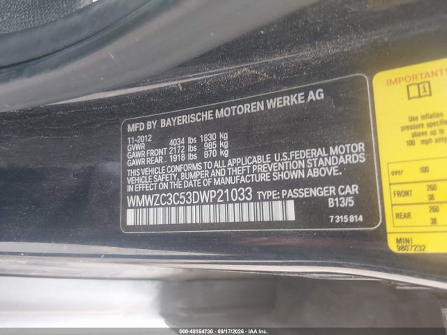 Aukcja sprzedaży 2013 Mini Countryman Cooper S, vin: WMWZC3C53DWP21033, numer aukcji: 46154730