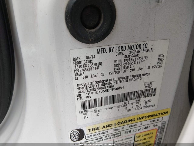 Ford Expedition Xlt 2014 1FMJU1J55EEF56691 Image 9