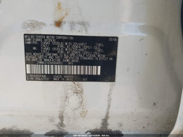 46154823 :رقم المزاد ، JTMBK31V265004853 vin ، 2006 Toyota Rav4 Limited V6 مزاد بيع