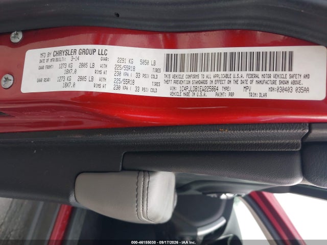 Продаж на аукціоні авто 2014 Jeep Cherokee Limited, vin: 1C4PJLDB1EW225864, номер лоту: 46155030