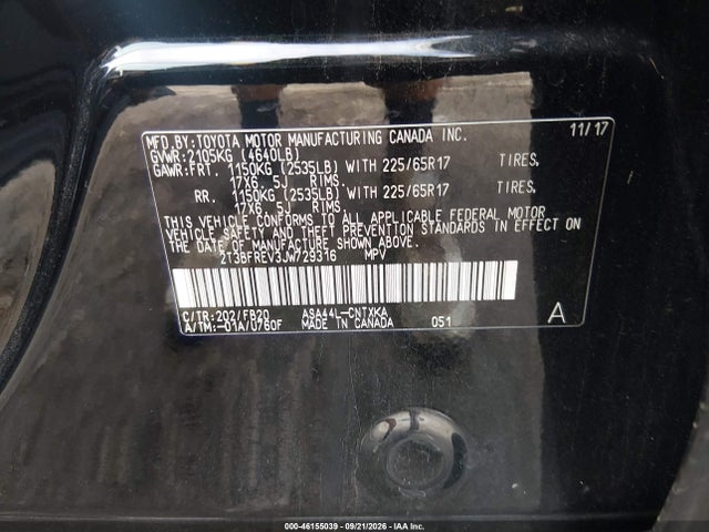 Toyota RAV4 LE 2018 2T3BFREV3JW729316 Image 9