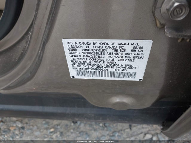 Продаж на аукціоні авто 2009 Acura Mdx Technology Package, vin: 2HNYD28669H506396, номер лоту: 46155106