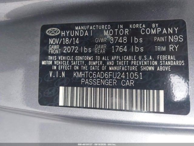 Aukcja sprzedaży 2015 Hyundai Veloster, vin: KMHTC6AD6FU241051, numer aukcji: 46155127