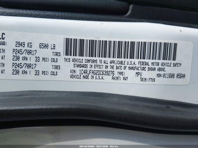 Продажа на аукционе авто 2013 Jeep Grand Cherokee Laredo, vin: 1C4RJFAG2DC639276, номер лота: 46155464
