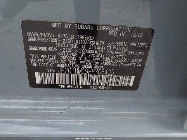 Subaru Crosstrek Limited 2023 JF2GTHMC9PH308435 Image 9