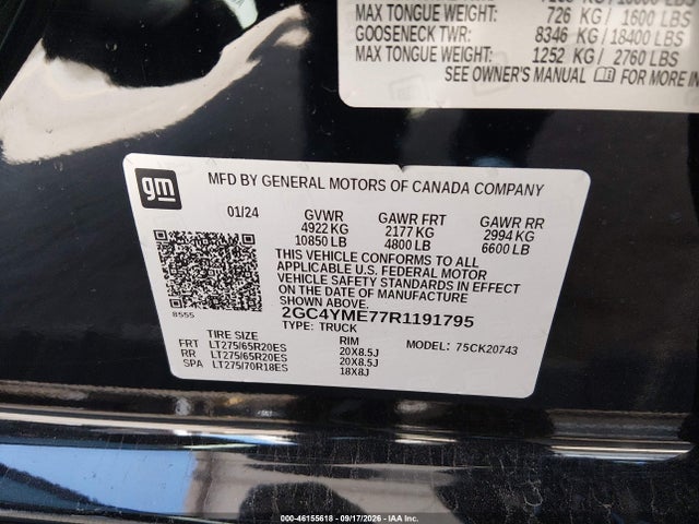 2GC4YME77R1191795 Chevrolet Silverado 2500hd 4wd Standard Bed Custom