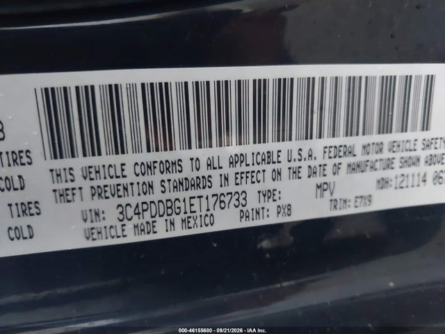 Aukcja sprzedaży 2014 Dodge Journey Sxt, vin: 3C4PDDBG1ET176733, numer aukcji: 46155680
