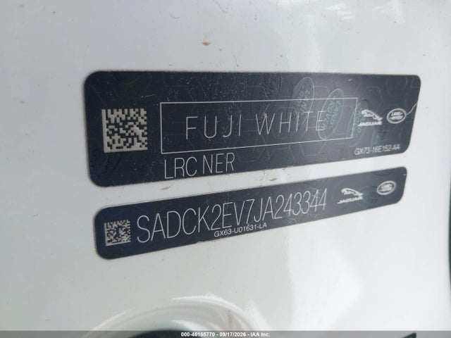 46155770 :رقم المزاد ، SADCK2EV7JA243344 vin ، 2018 Jaguar F-pace 35t Prestige مزاد بيع