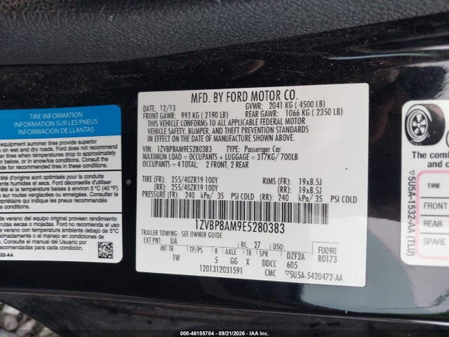 Продажа на аукционе авто 2014 Ford Mustang V6, vin: 1ZVBP8AM9E5280383, номер лота: 46155784