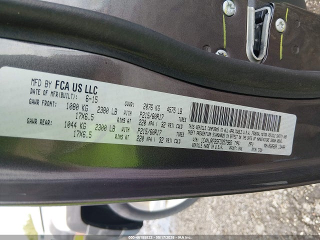 46155822 :رقم المزاد ، 1C4NJRFB5FD357966 vin ، 2015 Jeep Patriot Latitude مزاد بيع