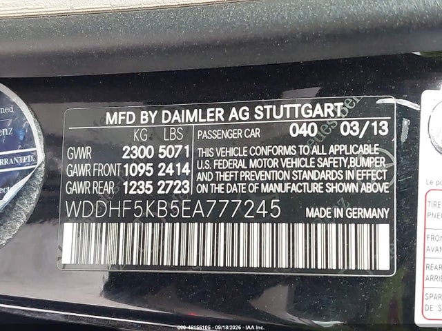 WDDHF5KB5EA777245 Mercedes-Benz E 350