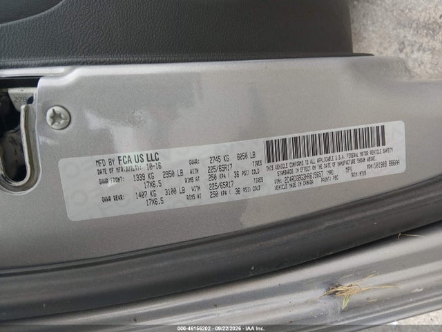 2017 Dodge Grand Caravan Se Plus მანქანა იყიდება აუქციონზე, vin: 2C4RDGBG3HR615657, აუქციონის ნომერი: 46156202