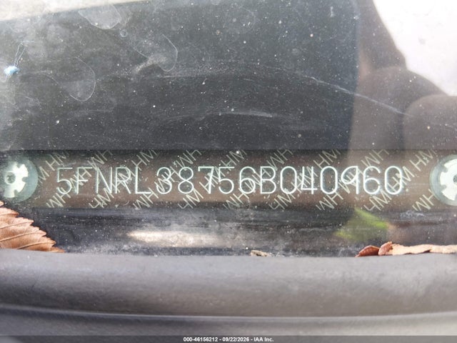 46156212 :رقم المزاد ، 5FNRL38756B040960 vin ، 2006 Honda Odyssey Ex-l مزاد بيع