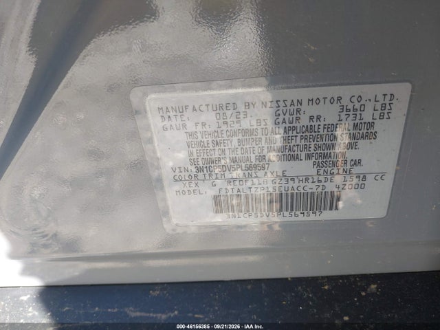 Продаж на аукціоні авто 2023 Nissan Kicks Sr Xtronic Cvt, vin: 3N1CP5DV5PL569597, номер лоту: 46156385