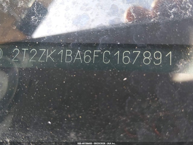 46156400 :رقم المزاد ، 2T2ZK1BA6FC167891 vin ، 2015 Lexus Rx 350 مزاد بيع