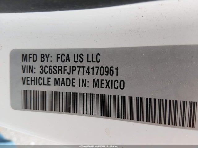 Aukcja sprzedaży 2026 Ram 1500 Laramie, vin: 3C6SRFJP7T4170961, numer aukcji: 46156469