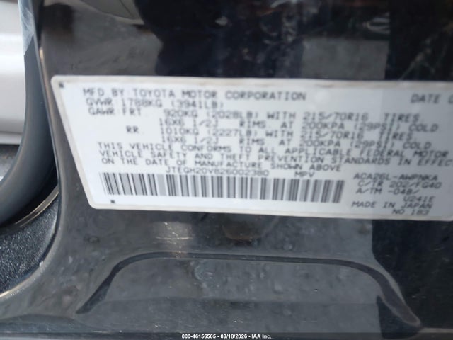 Aukcja sprzedaży 2002 Toyota Rav4, vin: JTEGH20V826002380, numer aukcji: 46156505