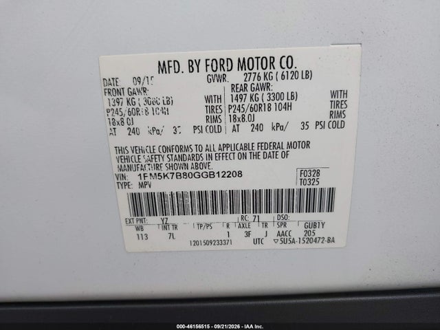 Ford Explorer 2016 1FM5K7B80GGB12208 Image 12