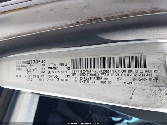 46156621 :رقم المزاد ، 1C4AJWAG9EL310105 vin ، 2014 Jeep Wrangler Sport مزاد بيع