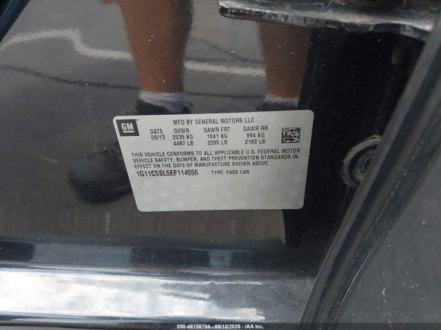 Продаж на аукціоні авто 2014 Chevrolet Malibu 1lt, vin: 1G11C5SL5EF114556, номер лоту: 46156704