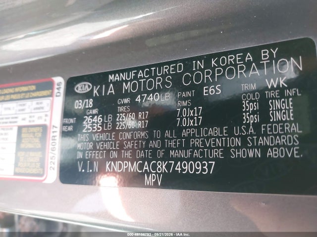 KIA Sportage Lx 2019 KNDPMCAC8K7490937 Image 9