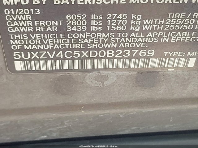 Продажа на аукционе авто 2013 Bmw X5 Xdrive35i/xdrive35i Premium/xdrive35i Sport Activity, vin: 5UXZV4C5XD0B23769, номер лота: 46156794
