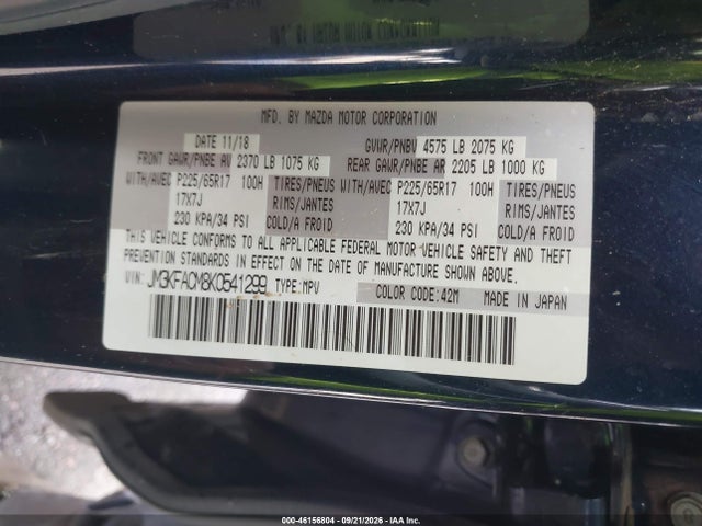 Mazda Cx-5 Touring 2019 JM3KFACM8K0541299 Image 9
