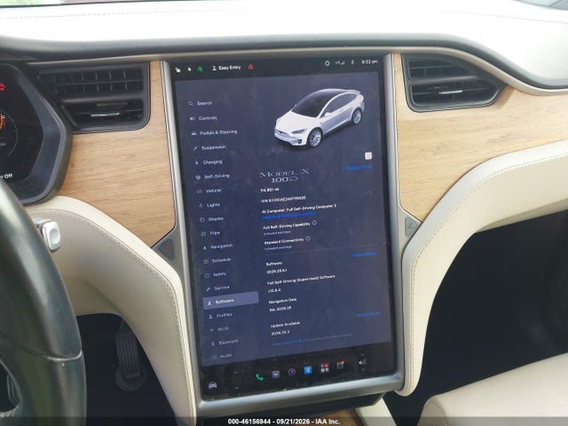 2018 Tesla Model X 100d/75d/p100d მანქანა იყიდება აუქციონზე, vin: 5YJXCAE24JF116326, აუქციონის ნომერი: 46156944