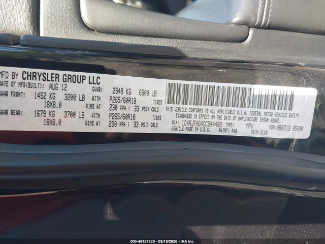 Продаж на аукціоні авто 2013 Jeep Grand Cherokee Laredo, vin: 1C4RJFAG4DC544489, номер лоту: 46157329