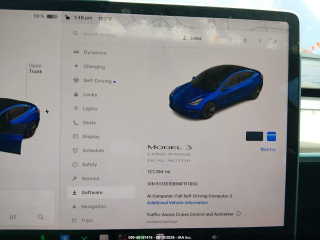 Tesla Model 3 Long Range 2022 5YJ3E1EB6NF117850 Image 7