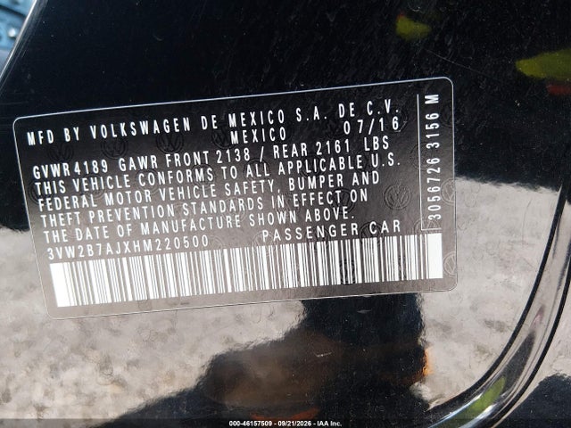 Volkswagen Jetta 1.4t S 2017 3VW2B7AJXHM220500 Image 9