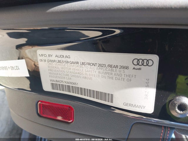 Audi S5 3.0t Premium 2019 WAUB4CF51KA000651 Image 9