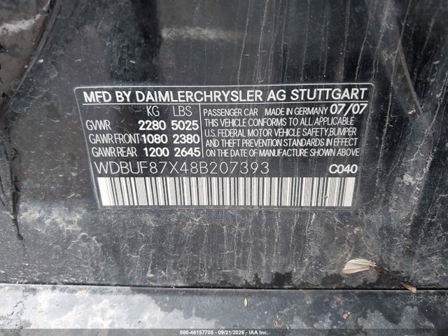 Продаж на аукціоні авто 2008 Mercedes-benz E 350 4matic, vin: WDBUF87X48B207393, номер лоту: 46157705