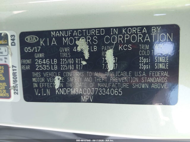 KIA Sportage Lx 2018 KNDPM3AC0J7334065 Image 9