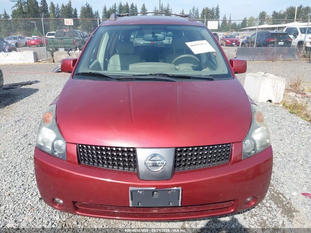 2004 Nissan Quest 3.5 Se მანქანა იყიდება აუქციონზე, vin: 5N1BV28U84N332494, აუქციონის ნომერი: 46157858
