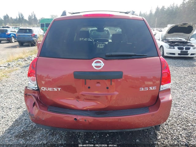 2004 Nissan Quest 3.5 Se მანქანა იყიდება აუქციონზე, vin: 5N1BV28U84N332494, აუქციონის ნომერი: 46157858