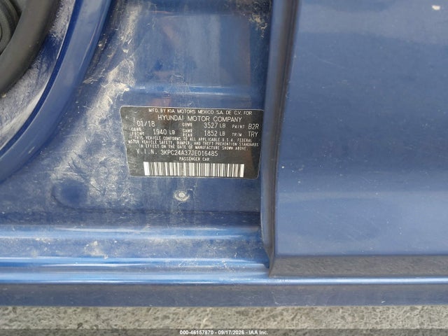 Hyundai ACCENT SE 2018 3KPC24A37JE016485 Image 9