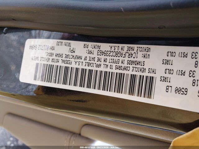 Продаж на аукціоні авто 2012 Jeep Grand Cherokee Laredo, vin: 1C4RJFAG8CC239463, номер лоту: 46157959