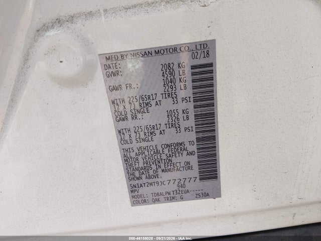 Nissan ROGUE S 2018 5N1AT2MT9JC772777 Image 9