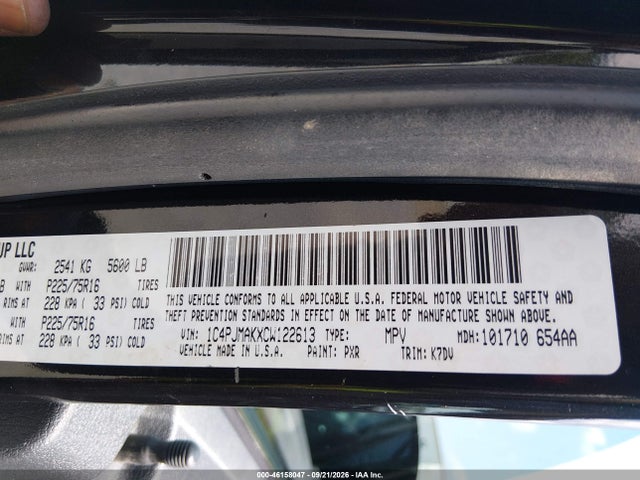 46158047 :رقم المزاد ، 1C4PJMAKXCW122613 vin ، 2012 Jeep Liberty Sport مزاد بيع