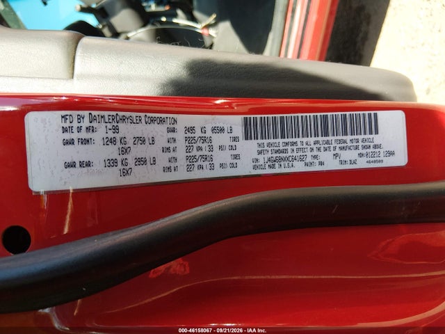 Продажа на аукционе авто 1999 Jeep Grand Cherokee Limited, vin: 1J4GW68NXXC641627, номер лота: 46158067