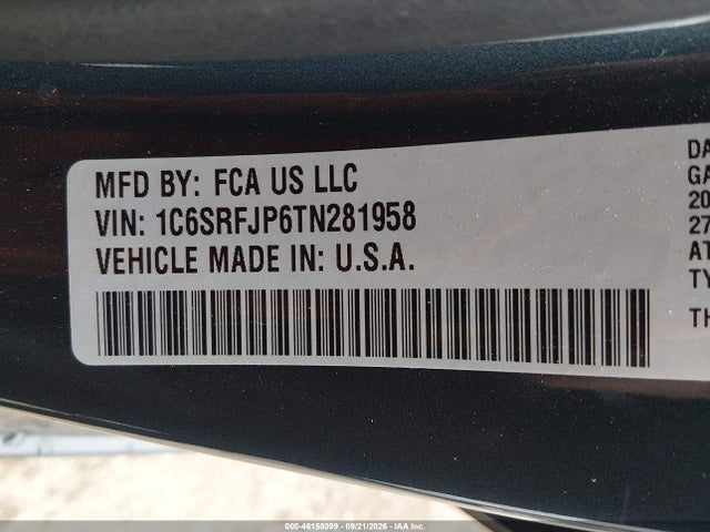 Продажа на аукционе авто 2026 Ram 1500 Laramie, vin: 1C6SRFJP6TN281958, номер лота: 46158099