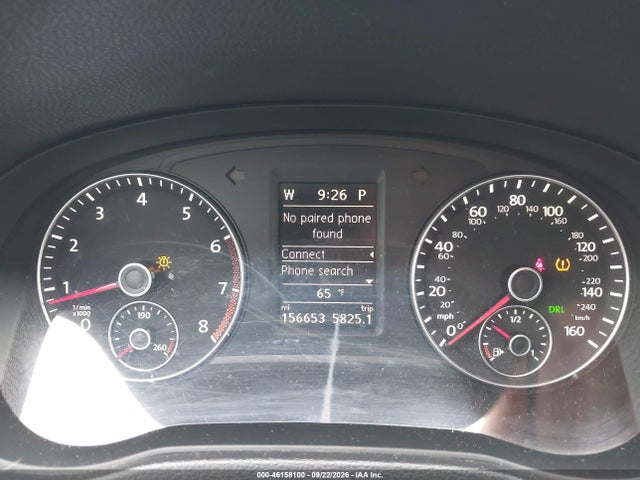 46158100 :رقم المزاد ، 1VWBH7A37DC016667 vin ، 2013 Volkswagen Passat 2.5l Se مزاد بيع