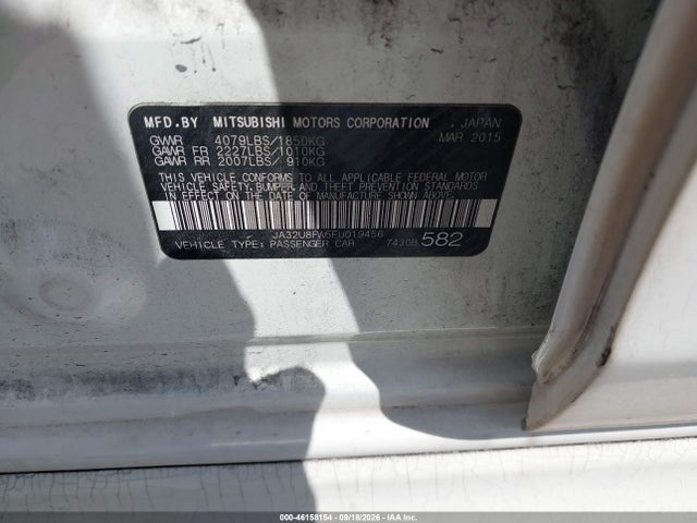 Продажа на аукционе авто 2015 Mitsubishi Lancer Gt, vin: JA32U8FW5FU019456, номер лота: 46158154