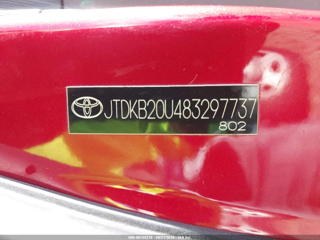 46158239 :رقم المزاد ، JTDKB20U483297737 vin ، 2008 Toyota Prius مزاد بيع