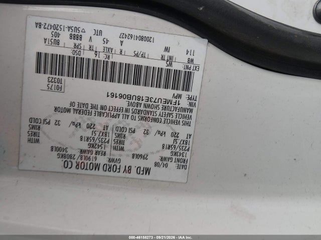 46158273 :رقم المزاد ، 1FMEU73E18UB06161 vin ، 2008 Ford Explorer Xlt مزاد بيع